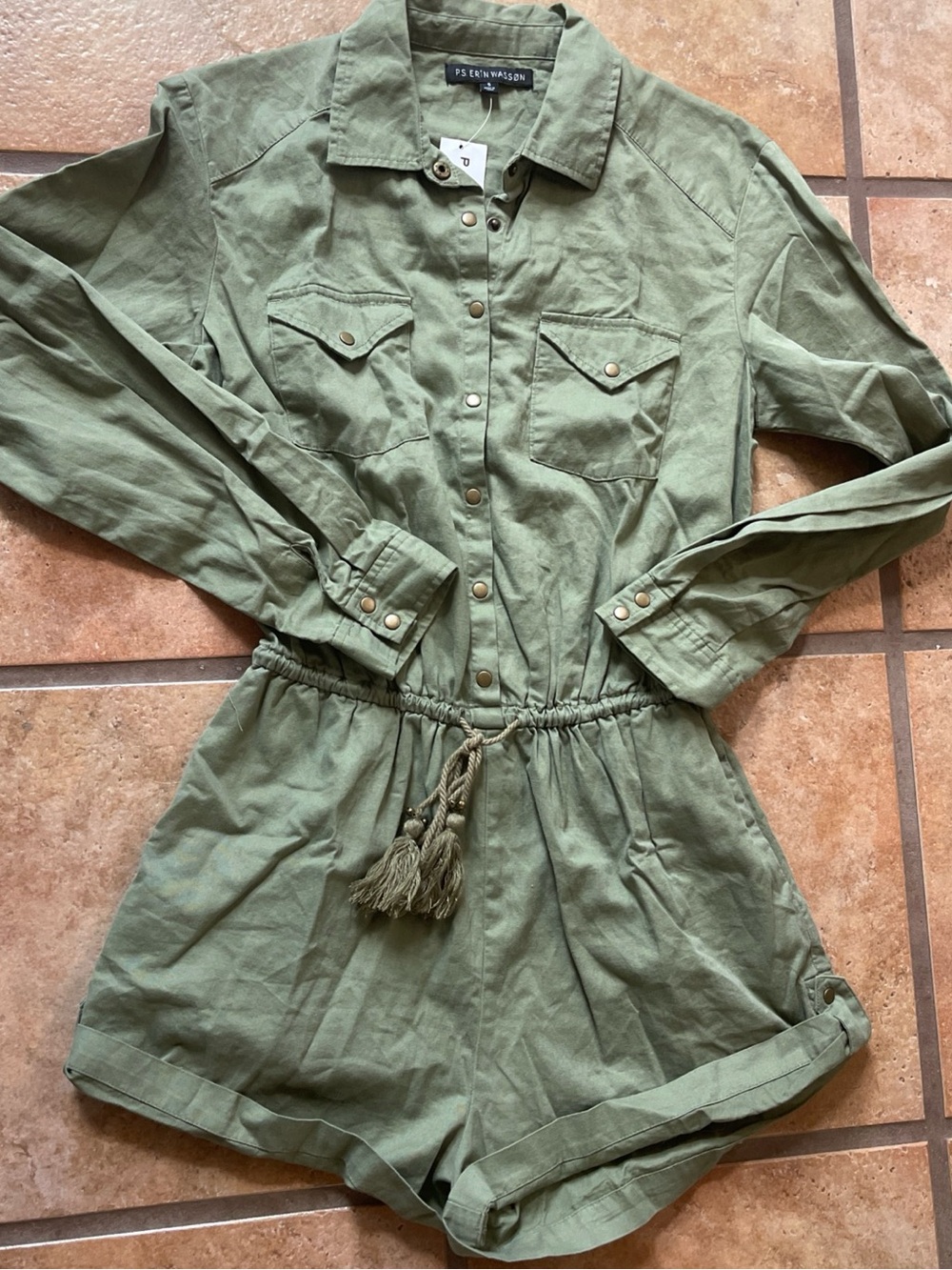 Wasson Military-Inspired Olive Snap Shirt Jacket